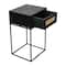 Hello Honey® 22" Black Cane & Mango Wood End Table
